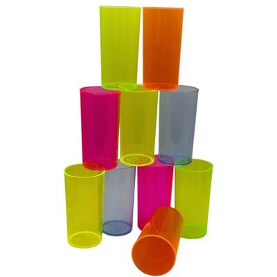 UV FLOOR UVFLOOR UV FLOOR 10 återanvändbara och tvättbara hårda plastglas, lång dryck, neonneonblandning, kopp 29 cl UV FLOOR UVFLOOR UV FLOOR 10 återanvändbara och tvättbara hårda plastglas, lång dryck, neonneonblandning, kopp 29 cl