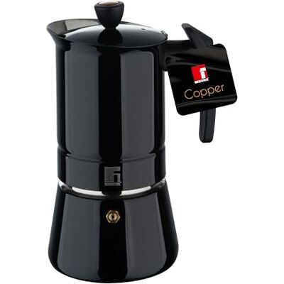 Bergner COPPER – Kaffebryggare, 6 koppar, 14,2 x 10,5 x 20 cm, rostfritt stål, svart – robust och snygg – enkel skötsel Bergner COPPER – Kaffebryggare, 6 koppar, 14,2 x 10,5 x 20 cm, rostfritt stål, svart – robust och snygg – enkel skötsel