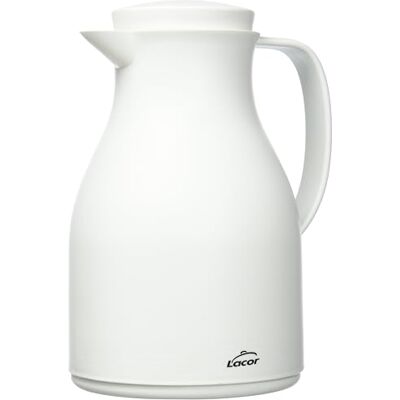 LACOR 62575 62575-BPA-fri termisk karaff med dubbelvägg och lager inuti, matt vit, 1,00 l, Polypropylen Glas LACOR 62575 62575-BPA-fri termisk karaff med dubbelvägg och lager inuti, matt vit, 1,00 l, Polypropylen Glas