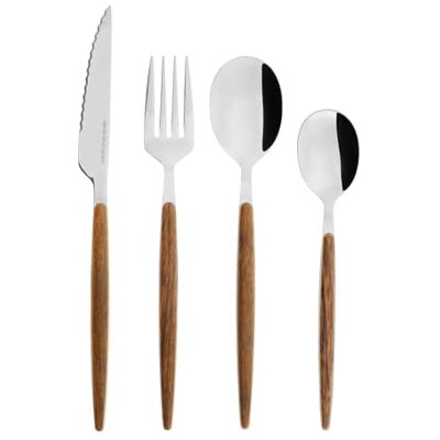 GENEVIEVE LETHU ORMA Range 24 stycken rostfritt stål set med 6 knivar L 23 cm, 6 gafflar L 19,5 cm, 6 matskedar L 19,5 cm och 6 teskedar L 14 cm GENEVIEVE LETHU ORMA Range 24 stycken rostfritt stål set med 6 knivar L 23 cm, 6 gafflar L 19,5 cm, 6 matskedar L 19,5 cm och 6 teskedar L 14 cm