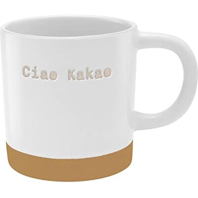 GRUSS & CO Kopp med gravyr Ciao Kakao, stengods, 40 cl, flerfärgad, 48431 GRUSS & CO Kopp med gravyr Ciao Kakao, stengods, 40 cl, flerfärgad, 48431