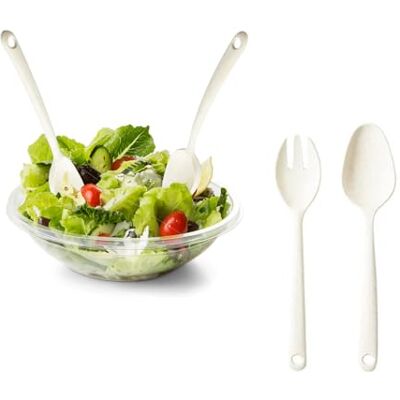 Avilia Beige Hårdplast sallad köksutrustning set perfekt för servering och krydda din sallad är hållbar och hållbar säker för mat och lätt att rengöra Avilia Beige Hårdplast sallad köksutrustning set perfekt för servering och krydda din sallad är hållbar och hållbar säker för mat och lätt att rengöra