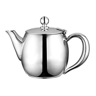 Café Olé BUT-024 Buxton 24 oz 0,6 l tekanna av högkvalitativt rostfritt stål 18/10 – högglansigt lack, brygga, dricka te, droppfri hällning, ihåliga handtag Café Olé BUT-024 Buxton 24 oz 0,6 l tekanna av högkvalitativt rostfritt stål 18/10 – högglansigt lack, brygga, dricka te, droppfri hällning, ihåliga handtag