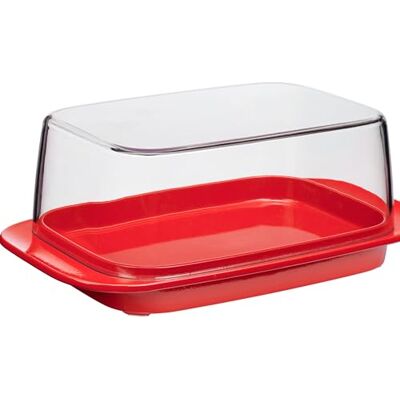Mepal Smörburk – Nordic red – för 250 g smör – transparent lock – passar exakt i kylskåpspåsen – diskmaskinssäker – ny version Mepal Smörburk – Nordic red – för 250 g smör – transparent lock – passar exakt i kylskåpspåsen – diskmaskinssäker – ny version