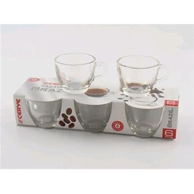 OEM SYSTEMS Set med 6 koppar i glas OEM SYSTEMS Set med 6 koppar i glas
