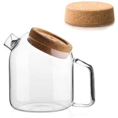 Horae e 700 ml klar tekanna i glas med filter i rostfritt stål Värmebeständigt borosilikatglas korkpropp en idealisk tekanna för att infusera blommor och växter Horae e 700 ml klar tekanna i glas med filter i rostfritt stål Värmebeständigt borosilikatglas korkpropp en idealisk tekanna för att infusera blommor och växter