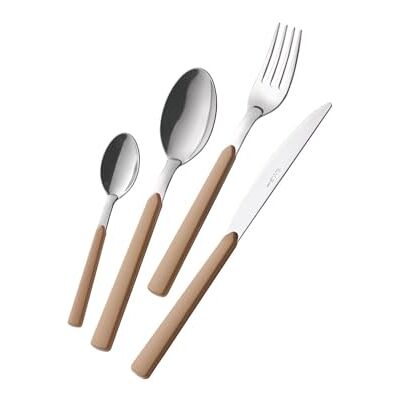 Avilia Set med 24 bestick i rostfritt stål: elegant modern färgglad design för ett glatt och mysigt bord vid alla tillfällen Avilia Set med 24 bestick i rostfritt stål: elegant modern färgglad design för ett glatt och mysigt bord vid alla tillfällen