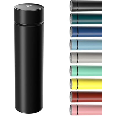 Homealexa 500 ml termosflaska, vakuumisolerad mugg, drickflaska i 304 rostfritt stål, LED-pekskärm temperaturvisning, termoskanna, vattenflaska perfekt för hem, kontor, resor, sport Homealexa 500 ml termosflaska, vakuumisolerad mugg, drickflaska i 304 rostfritt stål, LED-pekskärm temperaturvisning, termoskanna, vattenflaska perfekt för hem, kontor, resor, sport