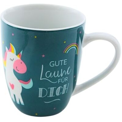 Dekohelden24 Kaffemugg/porslin, motiv: Enhörning, gott humör för dig storlek H/Ø: 10 x 8 cm, kapacitet 250 ml, diskmaskinssäker. Dekohelden24 Kaffemugg/porslin, motiv: Enhörning, gott humör för dig storlek H/Ø: 10 x 8 cm, kapacitet 250 ml, diskmaskinssäker.