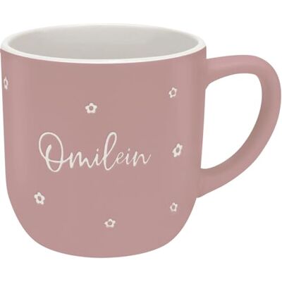GRUSS & CO Kopp med gravyr Omilein stengods, 40 cl, rosa, kaffemugg present till farmor, naturligt vacker 74641 GRUSS & CO Kopp med gravyr Omilein stengods, 40 cl, rosa, kaffemugg present till farmor, naturligt vacker 74641