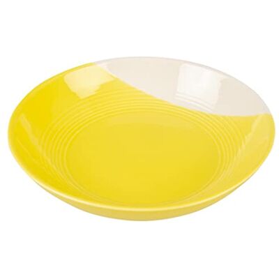 duvoplus , Stone Grace tallrik 500 ml 18,5 x 18,5 x 4,5 cm gul/vit, för matning av skåel/skål, gul/vit, hund duvoplus , Stone Grace tallrik 500 ml 18,5 x 18,5 x 4,5 cm gul/vit, för matning av skåel/skål, gul/vit, hund