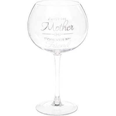 Maturi First My Mother Forever My Friend Sentiment Gin-glas med hjärtan 625 ml Maturi First My Mother Forever My Friend Sentiment Gin-glas med hjärtan 625 ml