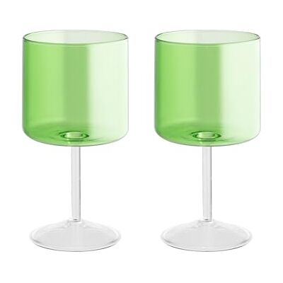 H&H Daylight Set med 2 glas Borosilikat, grön, 23cl H&H Daylight Set med 2 glas Borosilikat, grön, 23cl