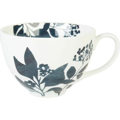 GENEVIEVE LETHU 536507 Kopp 22 cl porslin utbud av munskuggor Ø 12 cm H 8 cm vit färg, svart dekor GENEVIEVE LETHU 536507 Kopp 22 cl porslin utbud av munskuggor Ø 12 cm H 8 cm vit färg, svart dekor