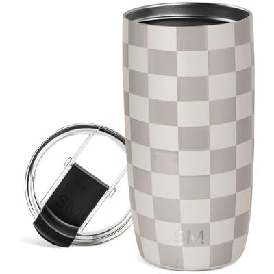 Simple Modern resemugg med flip-lock återanvändbart isolerat rostfritt stål kallbryggd iskaffemugg termos Gåvor för kvinnor män honom henne Voyager Collection 16 oz Checkmate Simple Modern resemugg med flip-lock återanvändbart isolerat rostfritt stål kallbryggd iskaffemugg termos Gåvor för kvinnor män honom henne Voyager Collection 16 oz Checkmate