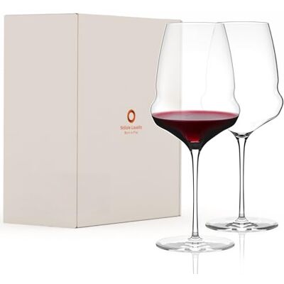 Stölzle Lausitz CoCoon Bordeauxbägare 2 set av högkvalitativt glas i färgen klar med en volym på 0,745 l, 4710035 Stölzle Lausitz CoCoon Bordeauxbägare 2 set av högkvalitativt glas i färgen klar med en volym på 0,745 l, 4710035