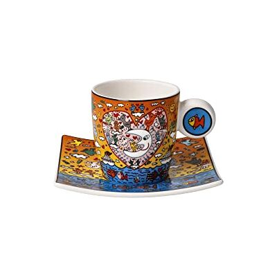 Goebel Espressokopp James Rizzi The Romance of The Sea – Pop Art, 10,5 x 10,5 x 6,5 cm Goebel Espressokopp James Rizzi The Romance of The Sea – Pop Art, 10,5 x 10,5 x 6,5 cm