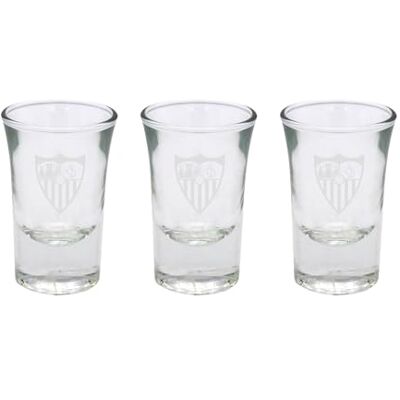 CYPBRANDS CyP Brands – Sevilla FC, shotglas, glas, hållbart, diskmaskins- och mikrovågsugnssäkert, 34 ml kapacitet, officiell produkt CYPBRANDS CyP Brands – Sevilla FC, shotglas, glas, hållbart, diskmaskins- och mikrovågsugnssäkert, 34 ml kapacitet, officiell produkt