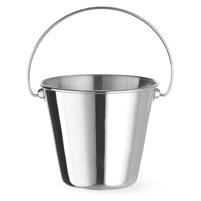 HENDI Serveringshink med handtag, för servering av pommes frites, snacks, chips, liten hink, minihink, pommehink, serveringsbehållare, ø 130 x (H) 110 mm, rostfritt stål HENDI Serveringshink med handtag, för servering av pommes frites, snacks, chips, liten hink, minihink, pommehink, serveringsbehållare, ø 130 x (H) 110 mm, rostfritt stål