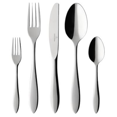 Villeroy & Boch Arthur Bestickset, Porslin, Silver, Paket med 30 Villeroy & Boch Arthur Bestickset, Porslin, Silver, Paket med 30