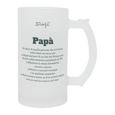 Mr. Wonderful Ölmugg Pappa Definition Klassisk design Ölmugg -Tillverkad av glas Kapacitet: 43 cl. Mr. Wonderful Ölmugg Pappa Definition Klassisk design Ölmugg -Tillverkad av glas Kapacitet: 43 cl.