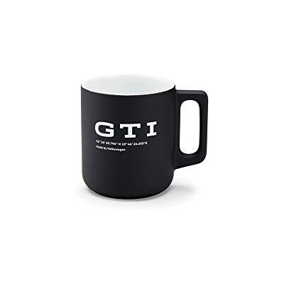Volkswagen Gti Mugg - 360ml - Mat Svart - Porslin Volkswagen Gti Mugg - 360ml - Mat Svart - Porslin