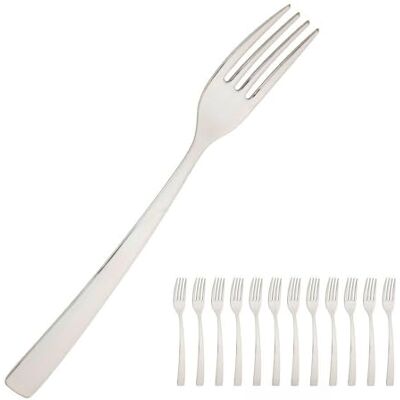 Levitantes Bordsgaffel i rostfritt stål 200 mm, låda med 12, elegant och robust design. Designad för: daglig användning till middag och middag. Levitantes Bordsgaffel i rostfritt stål 200 mm, låda med 12, elegant och robust design. Designad för: daglig användning till middag och middag.