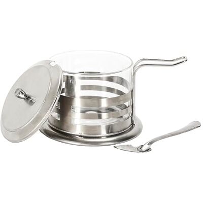 HOME DECO FACTORY Parmesan dispenser 18,5 cl bordsservis serviceservice, rostfritt stål och transparent HOME DECO FACTORY Parmesan dispenser 18,5 cl bordsservis serviceservice, rostfritt stål och transparent