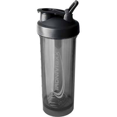 IronMaxx Premium Shaker – Deep Black 700 ml Proteinshaker med filterkula och gradering skala AS+PP lufttät flaska i plast För krämiga shakes var du än är IronMaxx Premium Shaker – Deep Black 700 ml Proteinshaker med filterkula och gradering skala AS+PP lufttät flaska i plast För krämiga shakes var du än är
