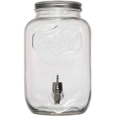 HOME DECO FACTORY Saveur & Dégustation KV7169 FONTAINE GLAS DRYCK 4l, klar, 15 x 15 x 25,5 cm HOME DECO FACTORY Saveur & Dégustation KV7169 FONTAINE GLAS DRYCK 4l, klar, 15 x 15 x 25,5 cm