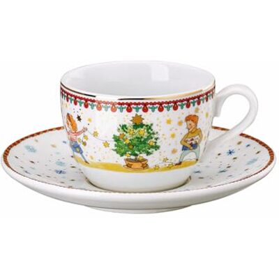 Hutschenreuther Samlingskollektion 2024 jullampor cappuccinokopp 2 delar Hutschenreuther Samlingskollektion 2024 jullampor cappuccinokopp 2 delar