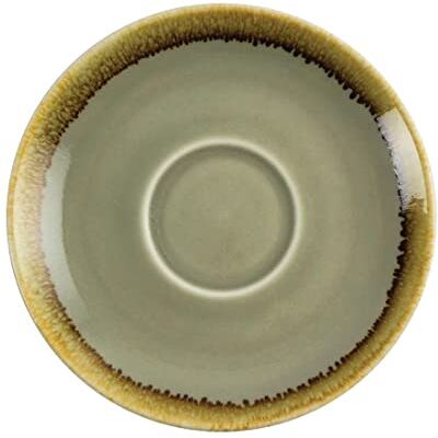 Olympia Kiln GP479 mossa cappuccino tefat, porslin, 140 mm diameter, grön (paket med 6) Olympia Kiln GP479 mossa cappuccino tefat, porslin, 140 mm diameter, grön (paket med 6)