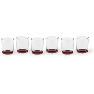 Excelsa Hong Kong Röd Botten Glas Set - Glasware Excelsa Hong Kong Röd Botten Glas Set - Glasware