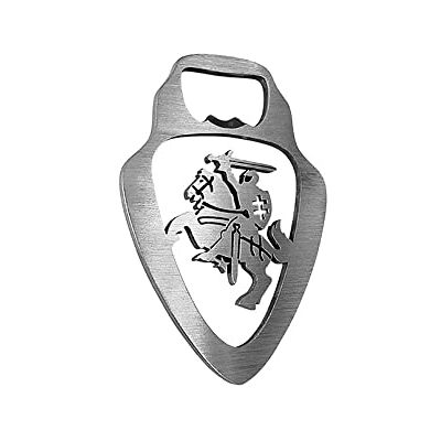 Avisa flasköppnare i rostfritt stål – "Litauens emblem" (silver) Avisa flasköppnare i rostfritt stål – "Litauens emblem" (silver)