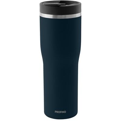 Profino Barista Thermo To Go mugg 0,5 l blå läckagesäker tack vare dubbla locksystem BPA-fri diskmaskinssäker rostfritt stål termosmugg kaffe to go håller 4h varm och 8h kall Profino Barista Thermo To Go mugg 0,5 l blå läckagesäker tack vare dubbla locksystem BPA-fri diskmaskinssäker rostfritt stål termosmugg kaffe to go håller 4h varm och 8h kall