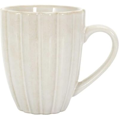 HOME DECO FACTORY , KA0415, Elegant 30cl mugg i beige, raffinerad design med subtila reliefer, ergonomisk och mångsidig för alla dina drinkar, perfekt för dagligt bruk Storlek: 30cl, Beige HOME DECO FACTORY , KA0415, Elegant 30cl mugg i beige, raffinerad design med subtila reliefer, ergonomisk och mångsidig för alla dina drinkar, perfekt för dagligt bruk Storlek: 30cl, Beige