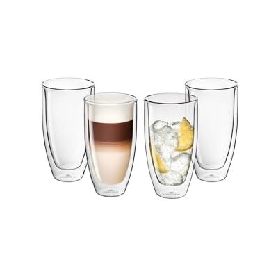 Gerlach 1760 dubbelväggiga glas uppsättning om 4 termoglas 350 ml kaffeglas teglas latte macchiato-glas flöde Gerlach 1760 dubbelväggiga glas uppsättning om 4 termoglas 350 ml kaffeglas teglas latte macchiato-glas flöde