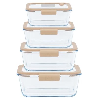 Pebbly Vakuumförseglingsset (4 Glasbehållare + 1 Vakuumpump), Set Med 4 Delar, Håller Maten Färsk Längre, Minskar Matsvinn Och Ger Bättre Organisering Pebbly Vakuumförseglingsset (4 Glasbehållare + 1 Vakuumpump), Set Med 4 Delar, Håller Maten Färsk Längre, Minskar Matsvinn Och Ger Bättre Organisering
