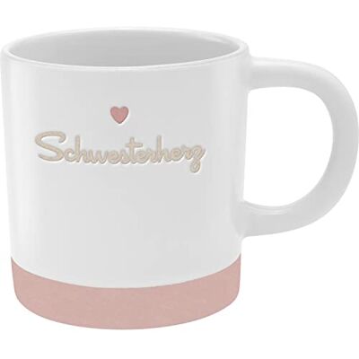 GRUSS & CO kopp med gravyr "systerhjärta GRUSS & CO kopp med gravyr "systerhjärta