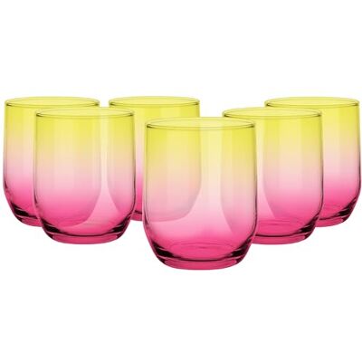 Glasmark KROSNO 1992 G Glasmark KROSNO, 300 ml, uppsättning med 6, dricksglas, highballglas, färgade glas, vattenglas, cocktail, perfekt för hem, restauranger och fester, glasset, klassisk form Glasmark KROSNO 1992 G Glasmark KROSNO, 300 ml, uppsättning med 6, dricksglas, highballglas, färgade glas, vattenglas, cocktail, perfekt för hem, restauranger och fester, glasset, klassisk form