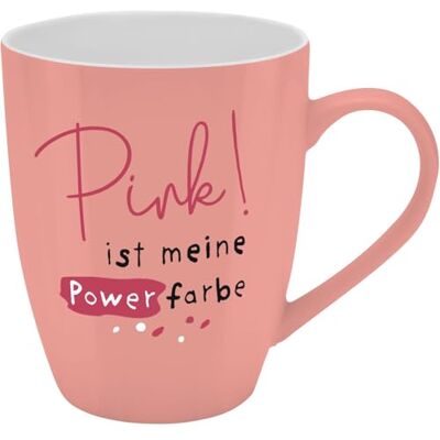 H:)PPY life Kopp med motivtryck "Pink ist my POWER färg", med banderoll H:)PPY life Kopp med motivtryck "Pink ist my POWER färg", med banderoll