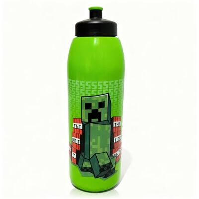 HOX Minecraft 32 dl dragtopp sportflaska – officiellt licensierad, BPA-fri, läckagesäker och barnvänlig dryckesartikel HOX Minecraft 32 dl dragtopp sportflaska – officiellt licensierad, BPA-fri, läckagesäker och barnvänlig dryckesartikel