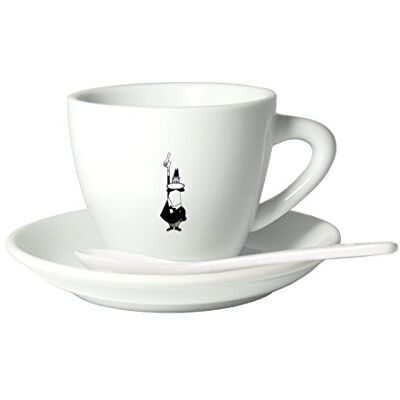 Bialetti Y0TZ099 Institutionell Cappuccino Kopp, Vit, Svart Bialetti Y0TZ099 Institutionell Cappuccino Kopp, Vit, Svart