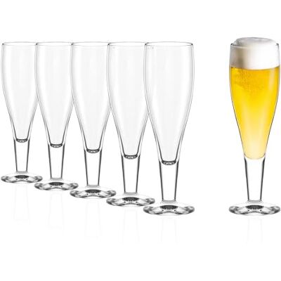 Stölzle Lausitz Milano Ölglas – Set med 6 x 390 ml Kristallglas – Eleganta Glas för Pilsner Lager och Craft Beer – Tål Maskindisk – Premium Kvalitet från Tyskland – För Stilsäker Servering Stölzle Lausitz Milano Ölglas – Set med 6 x 390 ml Kristallglas – Eleganta Glas för Pilsner Lager och Craft Beer – Tål Maskindisk – Premium Kvalitet från Tyskland – För Stilsäker Servering