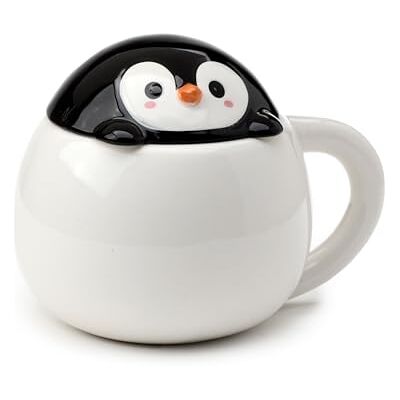 Puckator Keramisk mugg med formigt lock Penguin Söta djur Puckator Keramisk mugg med formigt lock Penguin Söta djur