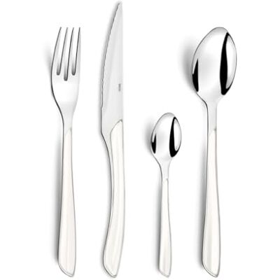 Amefa ECLAT Bestickset - 16 delar, Rostfritt stål, Vita handtag Amefa ECLAT Bestickset - 16 delar, Rostfritt stål, Vita handtag