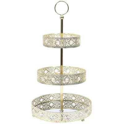 Home Deco Factory KA0112 - Metallhylla 3 nivåer Guld Home Deco Factory KA0112 - Metallhylla 3 nivåer Guld