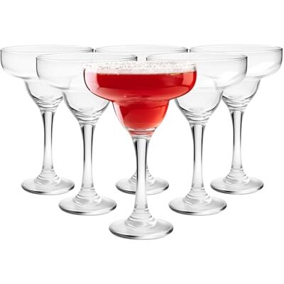 Glasmark KROSNO 1992 cocktailglas Coctailskålar 6-delar Margarita-glas set om 6 6 x 220 ml, röd Glasmark KROSNO 1992 cocktailglas Coctailskålar 6-delar Margarita-glas set om 6 6 x 220 ml, röd