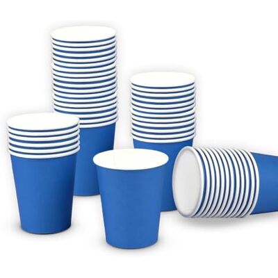 Talking Tables Talande bord 60 x blå engångspapper koppar för födelsedagsfest tillbehör bröllop semester drycker gör-det-själv 250 ml Talking Tables Talande bord 60 x blå engångspapper koppar för födelsedagsfest tillbehör bröllop semester drycker gör-det-själv 250 ml