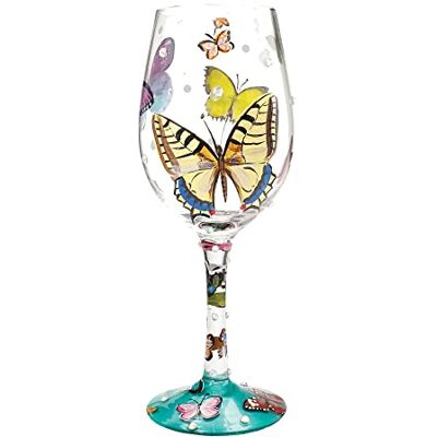 Enesco Lolita 4056858 "Butterfly Wishes" vinglas, 8,5 x 8,5 x 22,5 cm Enesco Lolita 4056858 "Butterfly Wishes" vinglas, 8,5 x 8,5 x 22,5 cm